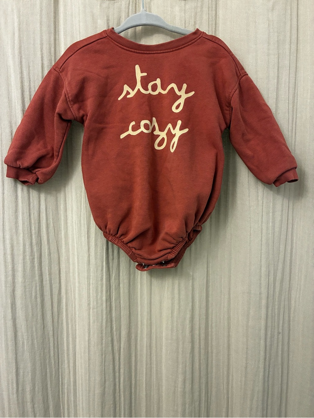 Stay Cozy Rust One-Piece Bodysuit for Kids 6-9